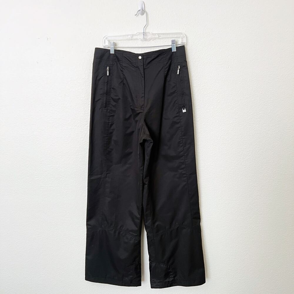 [NILS Sportswear] Black Water Resistant Nylon Winter Snowboard Ski Pants Sz 12